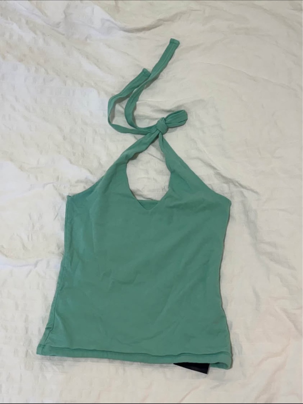 BNWT Brandy Melville Elly Halter Top in a seafoam teal color